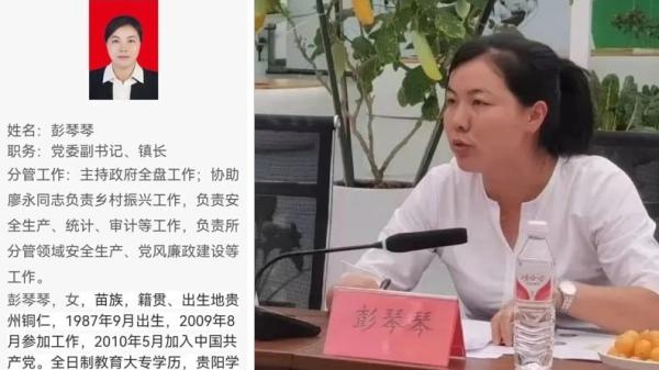 根据官方通报,马场镇党委副书记、镇长彭某某,是此次“警察围殴记者”的指使者。(图片来源:网络图片)