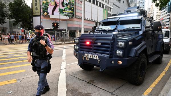 6月4日,警方出动装甲车对付手无寸铁的香港市民。(图片来源:Getty Images)