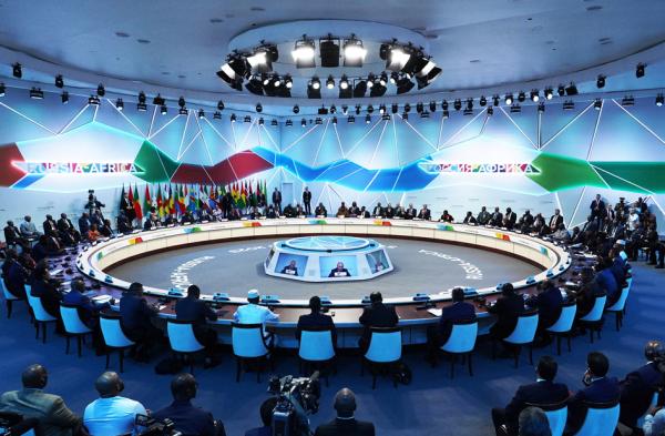 7月27日至7月28日,第二届俄罗斯-非洲峰会在圣彼得堡举行。(ALEXEY DANICHEV/POOL/AFP/Getty Images)