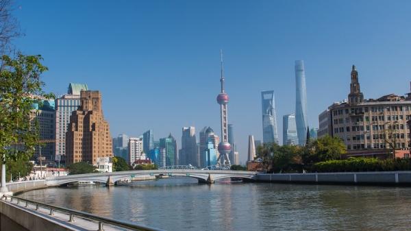 中国吸引外资的重要城市上海,图为苏州河畔。(图片来源:免费图片)
