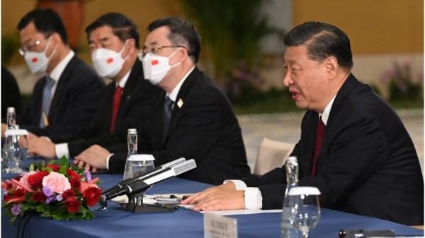 2022年11月14日,习近平与拜登首次在巴厘岛会晤。