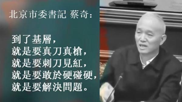 蔡奇内部演讲