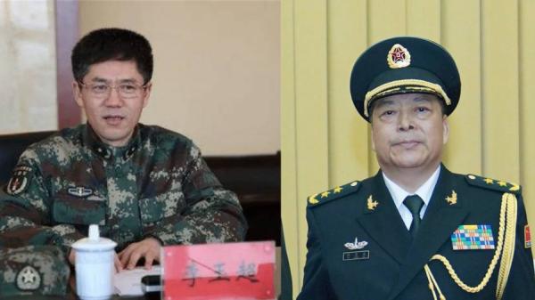 遭到清洗的火箭军司令李玉超与政委徐忠波（图片来源：网络截图）