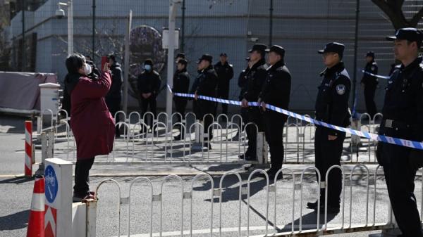 北京“两会”期间街道戒备森严。(图片来源:Getty Images)