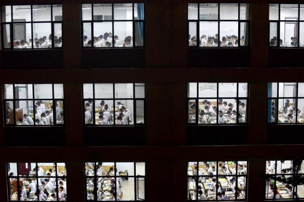 准备高考的学生 (图片来源:Getty Images)