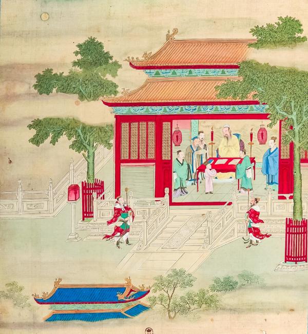 天圣年间,给帝王讲史念经的御前讲席开始制度化,称为“经筵”(台北故宫博物院)