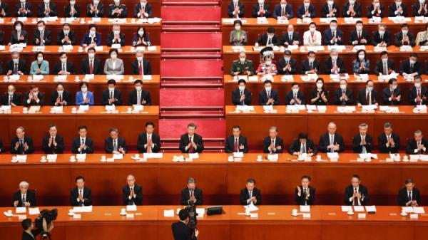 2023年3月5日,中共党魁习近平出席第十四届全国人民代表大会第一次会议开幕式。(Getty Images)