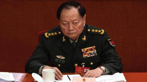 中央军事委员会副主席张又侠将军于2025年3月5日在中国北京出席在人民大会堂举行的全国人民代表大会开幕会议。(图片来源:Kevin Frayer/Getty Images)