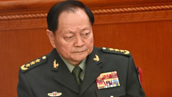 2025年3月4日，中央军委会副主席张又侠在北京人民大会堂出席中国人民政治协商会议开幕式。（图片来源：PEDRO PARDO/AFP via Getty Images）