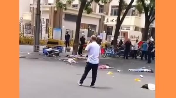 6月26日,北京密云区发生一起撞人惨案,酿成11人死伤,6名小学生当场死亡。(图片来源:视频截图)
