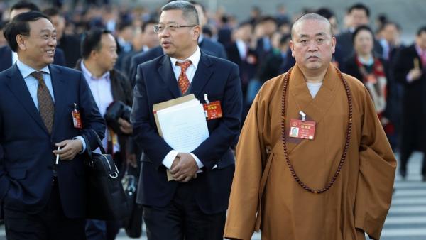 少林寺方丈、中国佛教协会副会长、河南省佛教协会会长释永信。(图片来源：Getty Images)