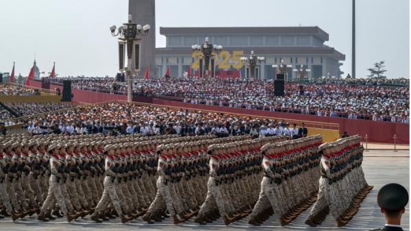 2025年9月3日,北京阅兵仪式。 (图片来源:Kevin Frayer/Getty Images)