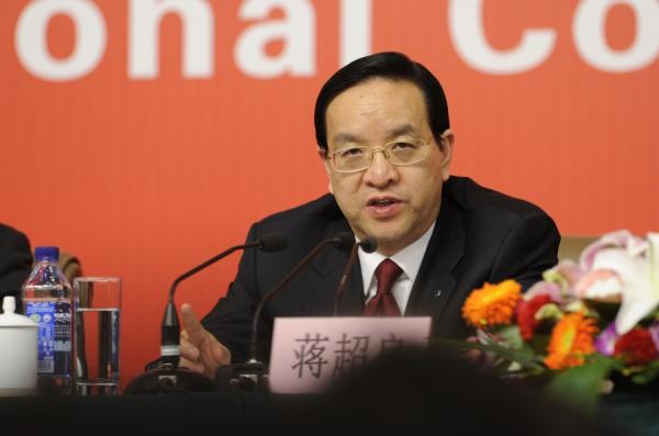 2012年11月11日，时任中国农业银行董事长、党委书记的蒋超良在北京出席中共十八大记者会。（图片来源：Getty Images）