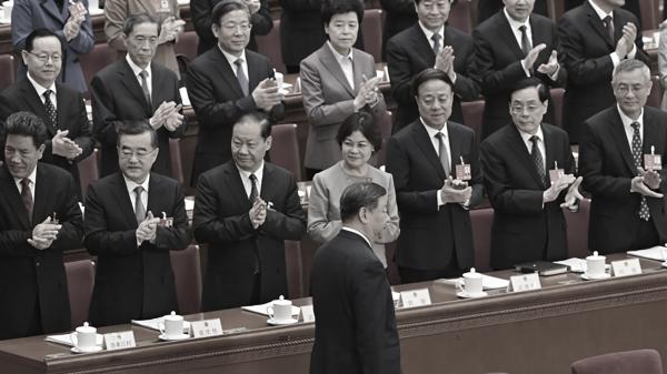 官员们出席两会。(ADEK BERRY/AFP via Getty Images)
