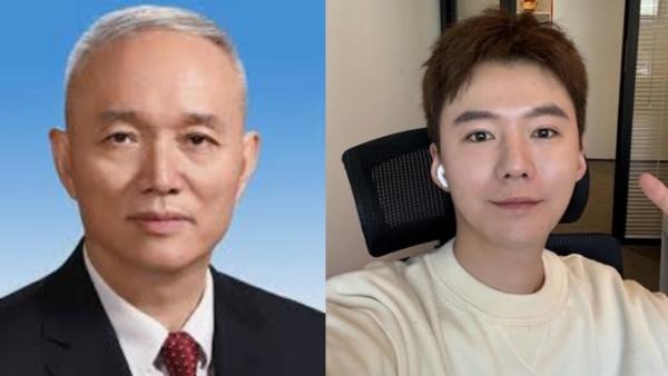 大陆艺人蔡乙嘉被怀疑是蔡奇的私生子。 (图片来源: 网络图片)