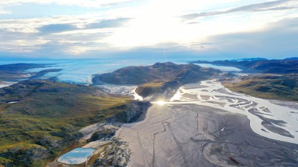 格陵兰岛卡格鲁鲁苏阿克的空中视角。（Getty Images/Sam Bagnall/LAT Images for Extreme E） 