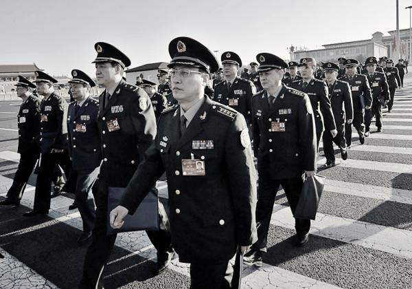 各地军队代表入京开会。（Getty Images）
