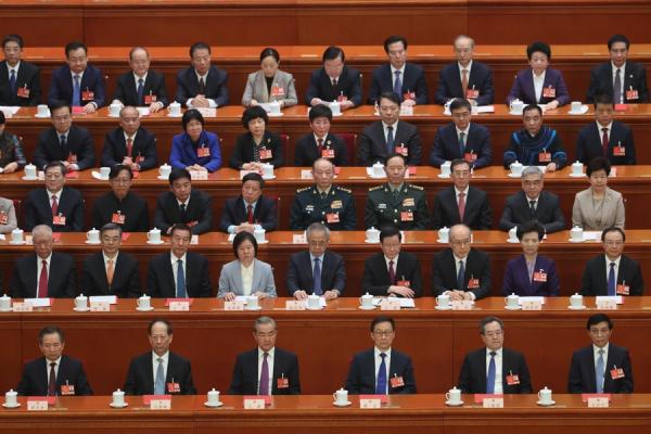 2025年3月11日，中共全国人民代表大会闭幕式现场。（图片来源：Getty Images）