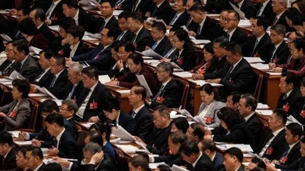 2026年3月9日，在北京人民大会堂召开中共全国人代会第二次全体会议。（图片来源：Getty Images）