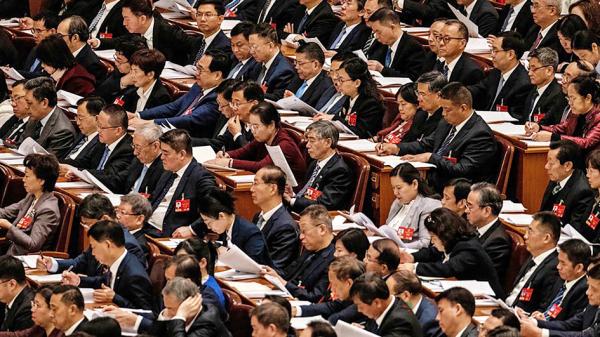 官员们在北京参加会议。（Getty Images）