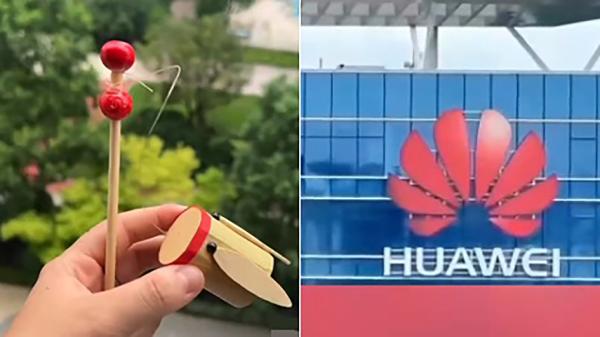 近日,中国传统玩具“竹知了”视频被指暗讽华为,遭其投诉后在多个社交平台大规模下架。(视频截图)