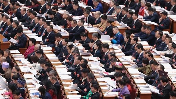 2026年3月5日,在北京人民大会堂举行中共第十四届全国人大会议开幕式。(图片来源:Lintao Zhang/Getty Images)