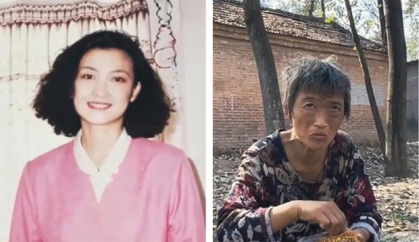 左图:被拐的北京女子孙美华26年前的照片;右图:现今的样貌。(网络截图)