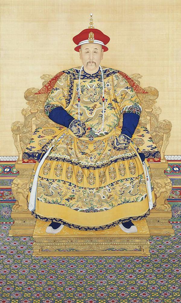 清雍正皇帝朝服全身像（公有领域）
