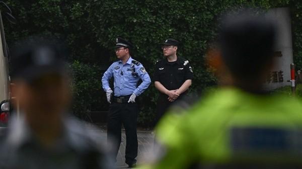 2026年5月14日,北京警察在执勤。示意图(图片来源:Pedro Pardo AFP via Getty Images)