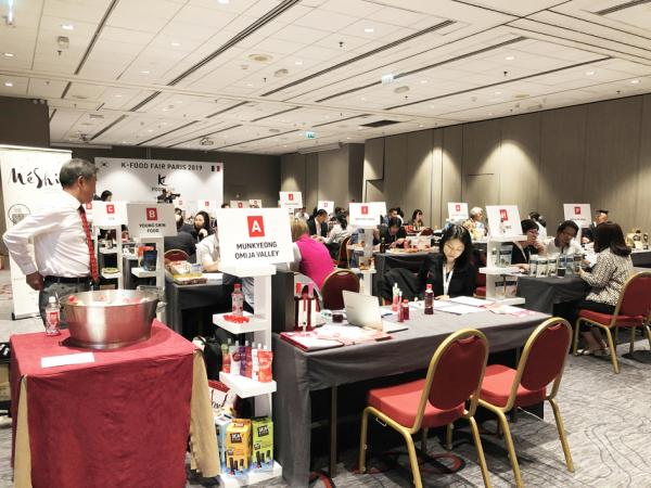 6月14日在Mariotte酒店举行的韩国食品B2B巴黎博览会。(摄影:程茗芝/看中国)