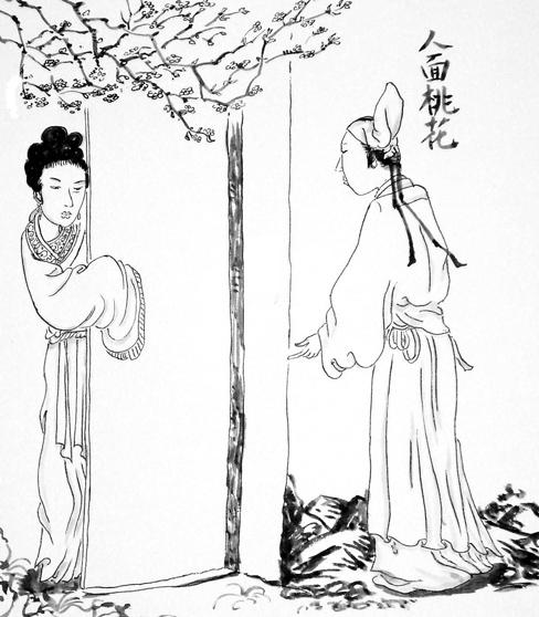 人面桃花（作者：海滨）